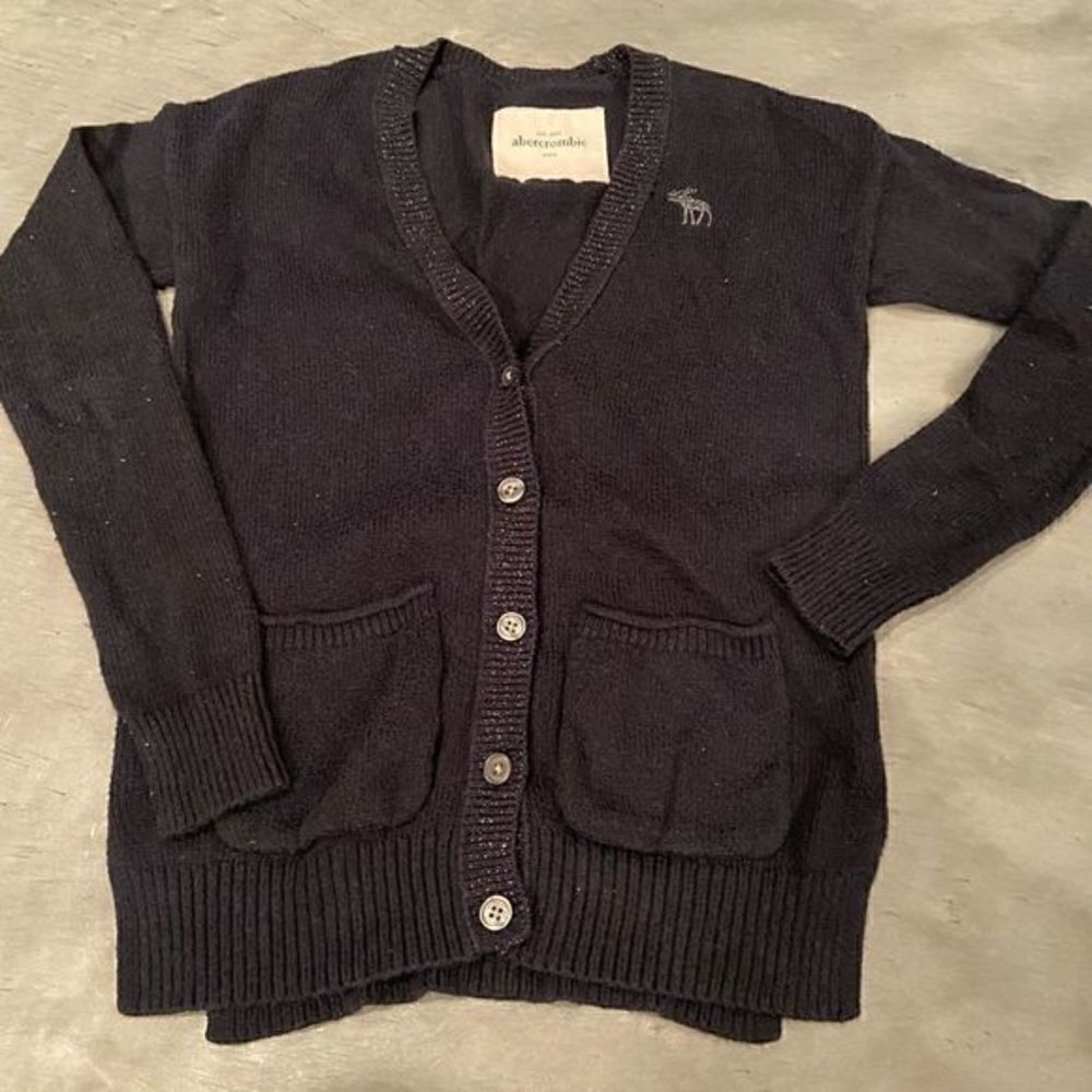 𝅺ABERCROMBIE kids‎ cardigan youth small navy blue